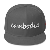 Wool Blend Snapback White cambodia
