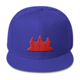 Wool Blend Snapback Red Angkor Wat