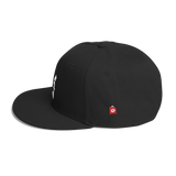 Wool Blend Snapback Khmer / Cambodian Riel ៛ White