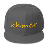 Wool Blend Snapback Gold khmer