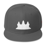 Wool Blend Snapback White Angkor Wat