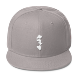 Wool Blend Snapback Khmer / Cambodian Riel ៛ White
