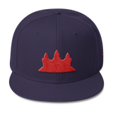 Wool Blend Snapback Red Angkor Wat