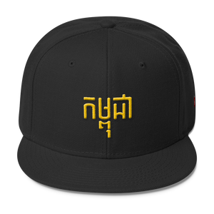 Wool Blend Snapback Gold កម្ពុជា Kampuchea