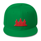 Wool Blend Snapback Red Angkor Wat