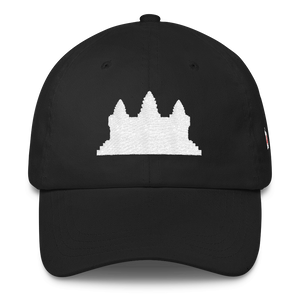 Classic Dad Hat/Cap White Angkor Wat - Khmer/Cambodia