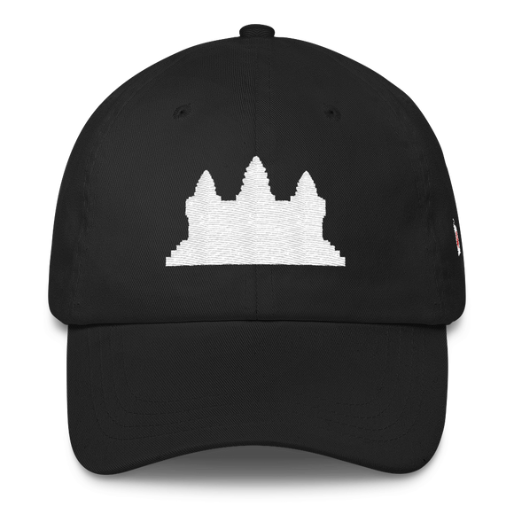 Classic Dad Hat/Cap White Angkor Wat - Khmer/Cambodia