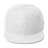 Wool Blend Snapback Khmer / Cambodian Riel ៛ White