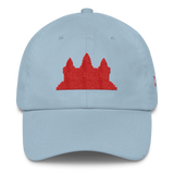 Classic Dad Hat/Cap Red Angkor Wat - Khmer / Cambodia