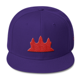 Wool Blend Snapback Red Angkor Wat