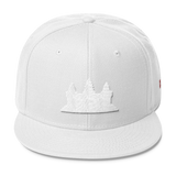 Wool Blend Snapback White Angkor Wat