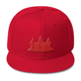 Wool Blend Snapback Red Angkor Wat