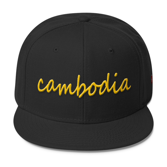 Wool Blend Snapback Gold cambodia