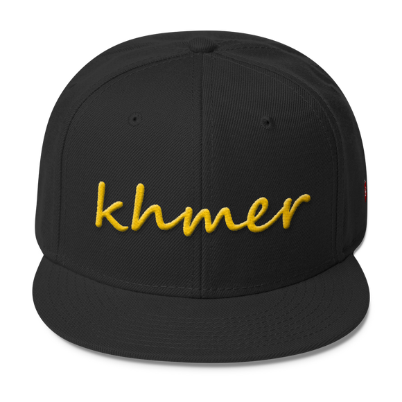 Wool Blend Snapback Gold khmer