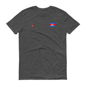Lightweight Fashion T-Shirt Cambodian/Khmer Flag and Khmoping Logo