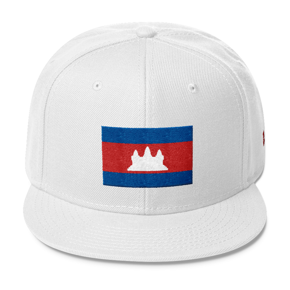 Cambodia Khmer Flag Snapback Hat Cap High Quality Durable Sleek Stylish