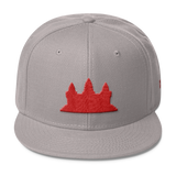 Wool Blend Snapback Red Angkor Wat