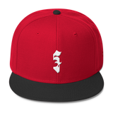 Wool Blend Snapback Khmer / Cambodian Riel ៛ White