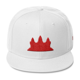 Wool Blend Snapback Red Angkor Wat