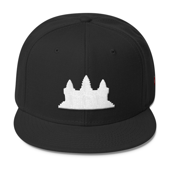 Wool Blend Snapback White Angkor Wat