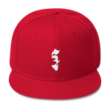 Wool Blend Snapback Khmer / Cambodian Riel ៛ White